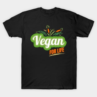 Green Vegan for Life Logo, Go Vegan T-Shirt